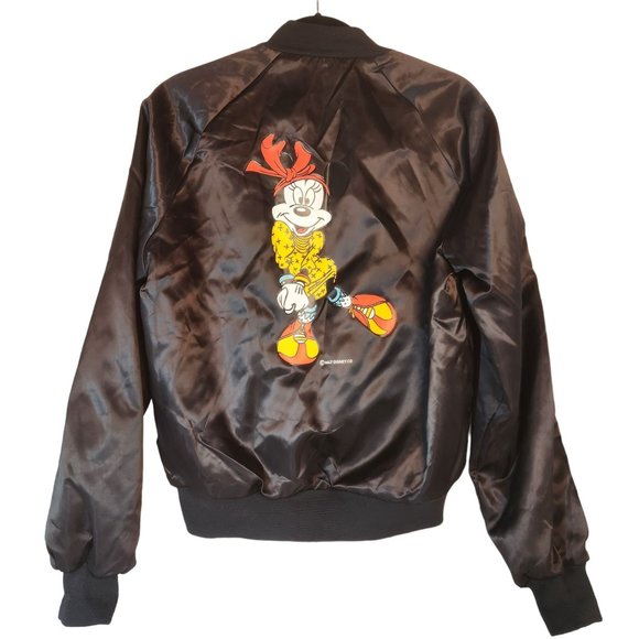 Vintage Disney Minnie Mouse Satin Varsity Jacket by Chalk Line Women's Sz Medium - Picture 1 of 11